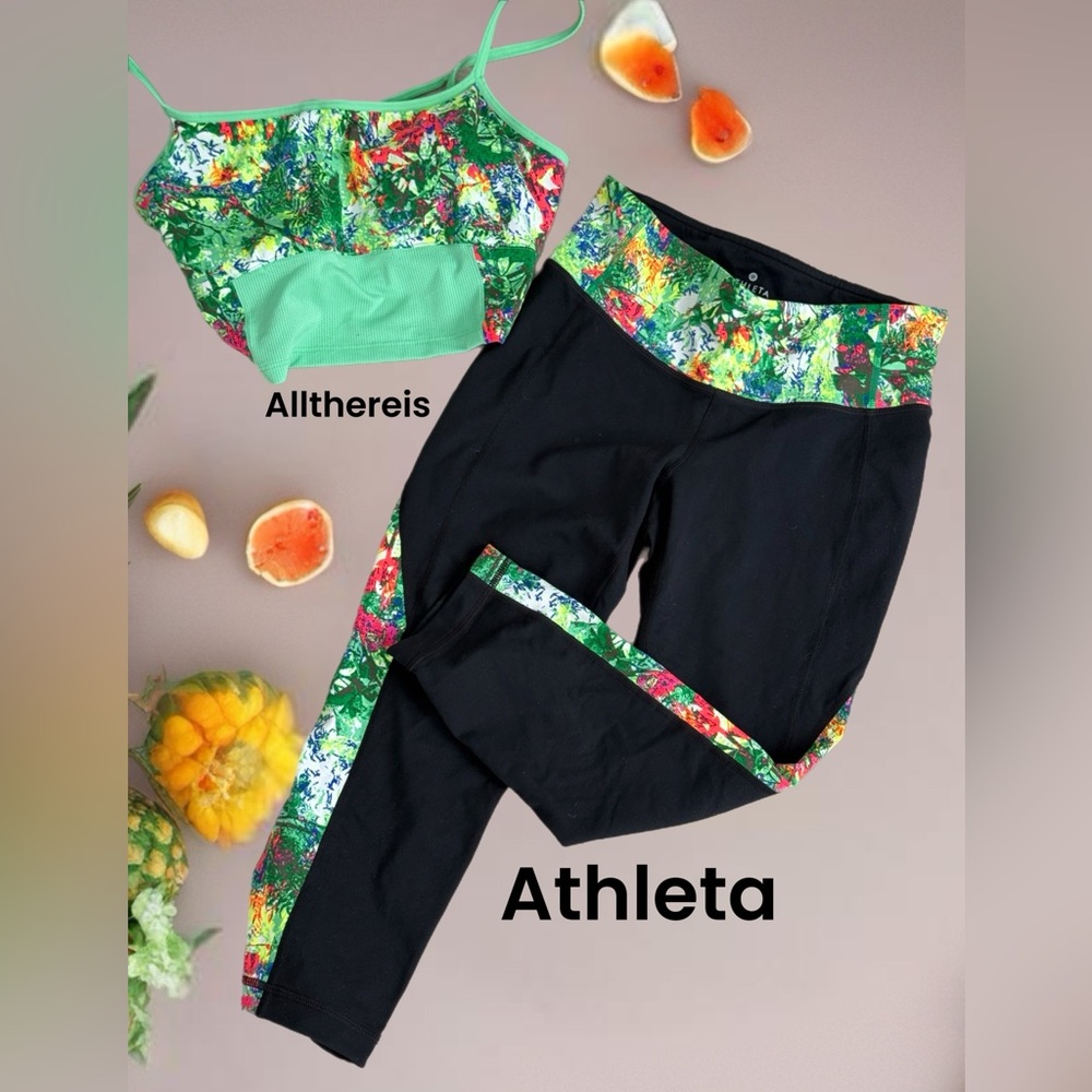 Athleta 2 piece set Tropical Revelation
